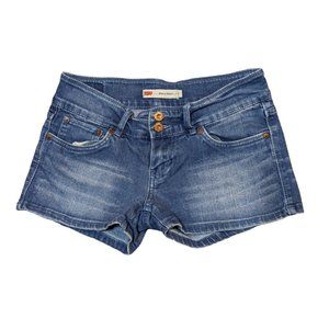Levi Strauss Mini Shorts Junior's Size 7 Stretch Darkwash Denim Jean